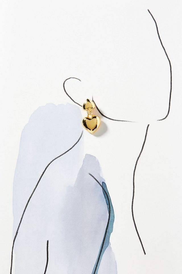 Kenneth Jay Lane Double Heart Drop Earrings | Anthropologie