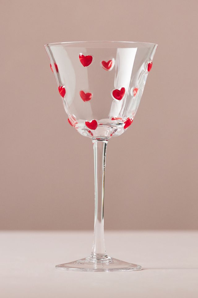 Calice Coupe Icona Cuore Amorette Dipinto a Mano | Anthropologie IT