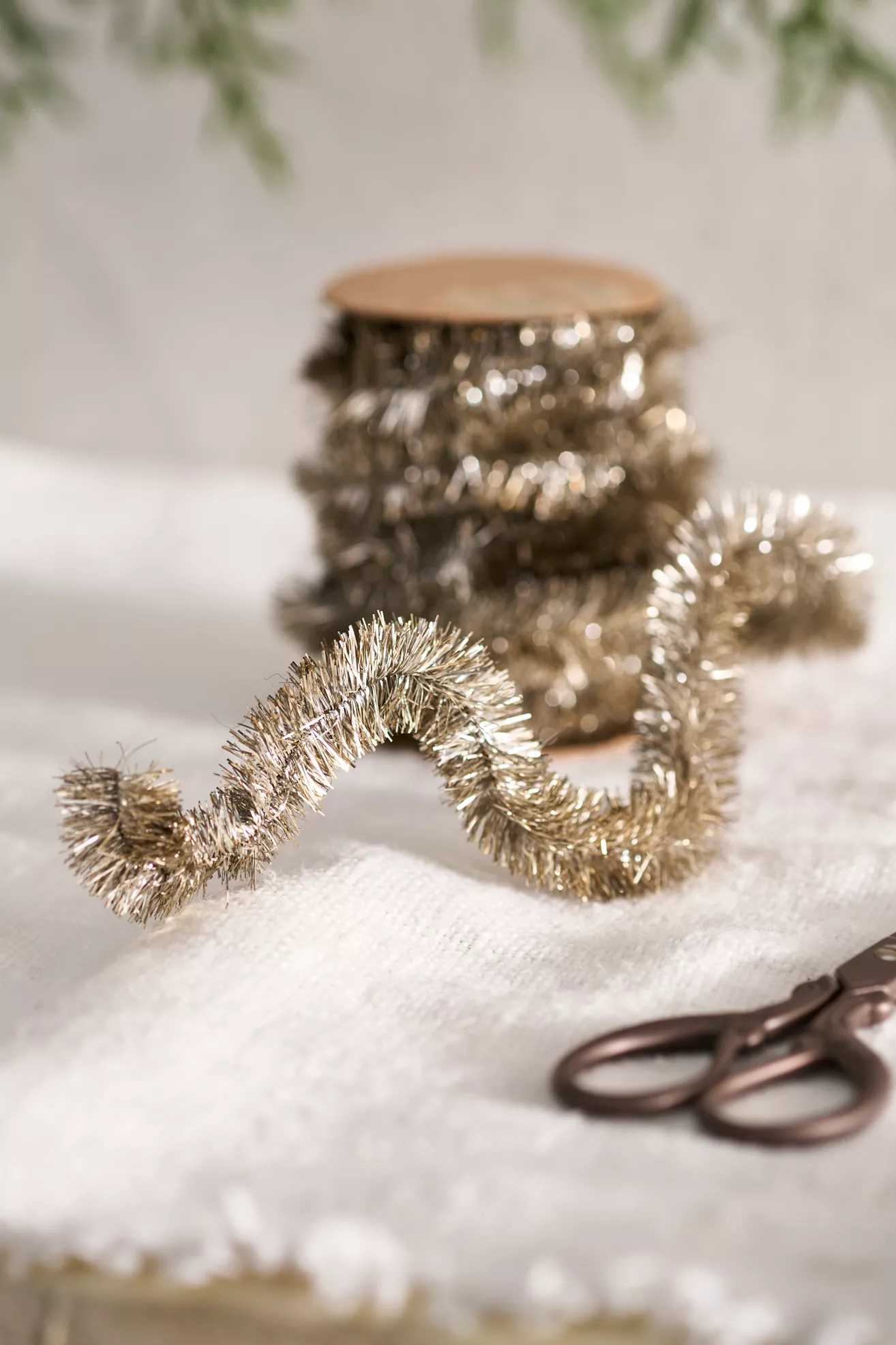 Terrain Antique Silver Tinsel Ribbon - thumbnail 2