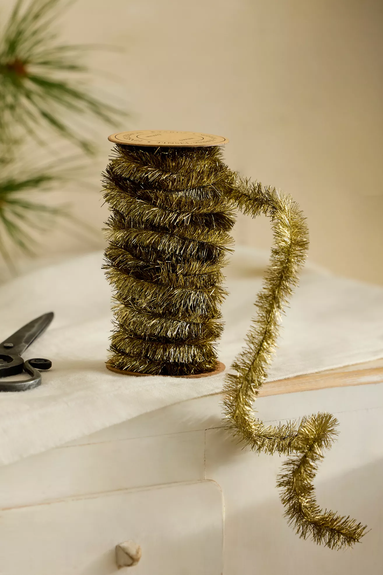 Terrain Antique Silver Tinsel Ribbon - thumbnail 4