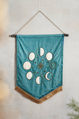 Terrain Moon Phases Velvet Banner