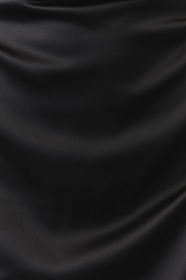 Bhldn High Shine Satin Small Black Swatch In Black