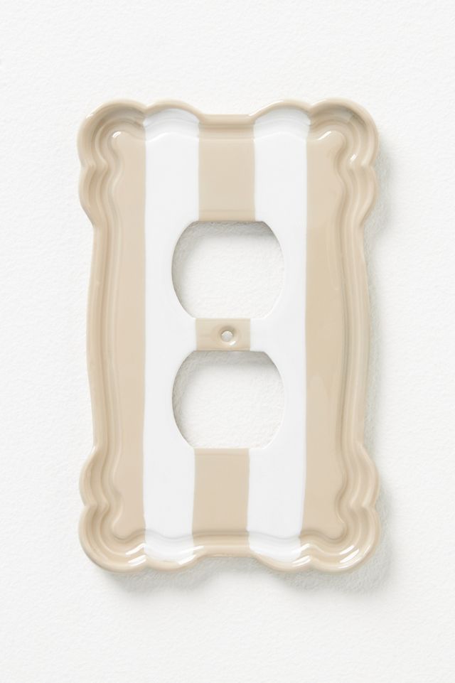 Whitney Stripe Outlet Switch Plate #6