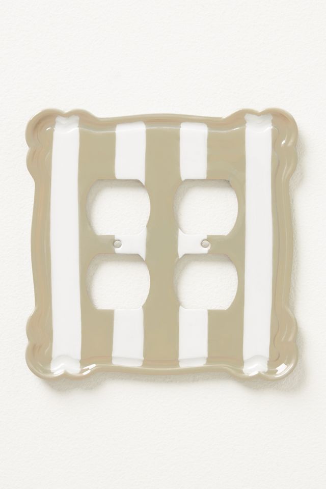 Whitney Stripe Outlet Switch Plate #7