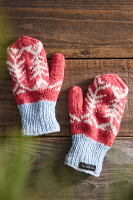 Terrain Yeti Wool + Fleece Mittens In Red