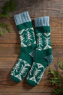 Terrain Sherpa Wool + Fleece Socks In Green