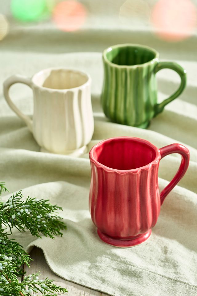 Scalloped Stoneware Mug #1