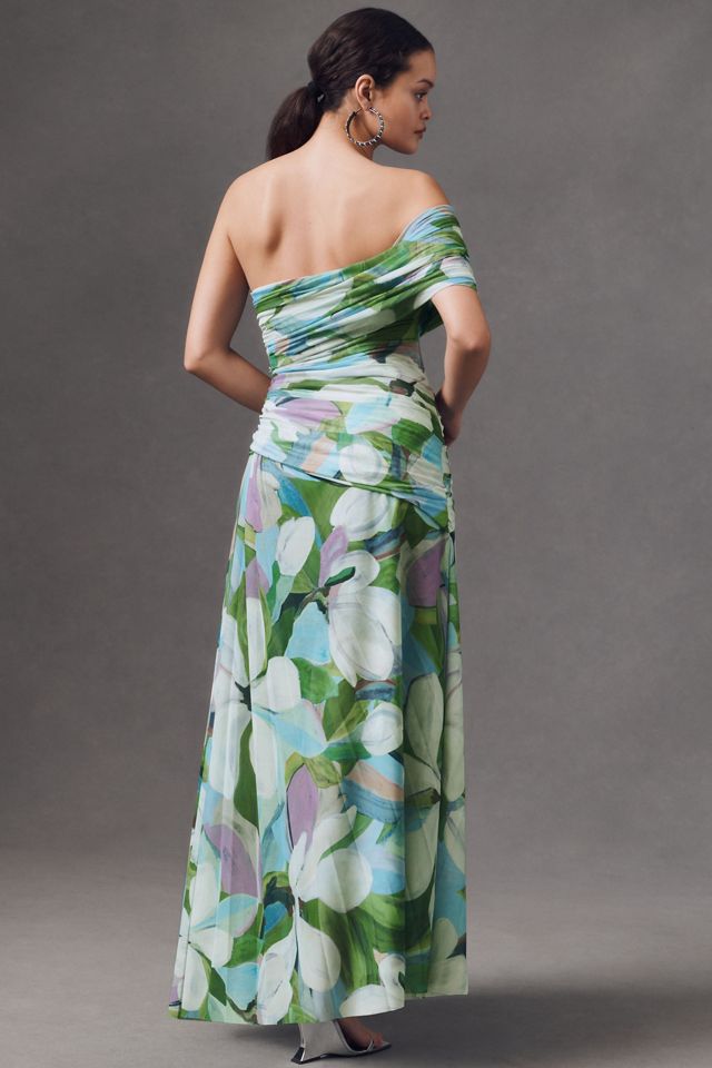 Acler Richdore Off-the-Shoulder Draped Maxi Dress #1