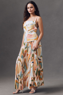 Acler Leasgill Open-back Midi Dress In Orange