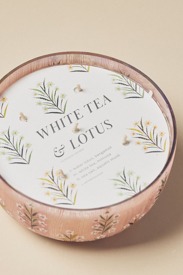 Astrid Fresh White Tea & Lotus Glass Candle #1