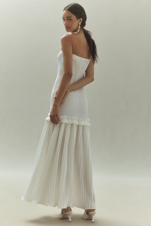 L'IDÉE Belle Detachable Organza Sleeve Drop-Waist Maxi Dress #1
