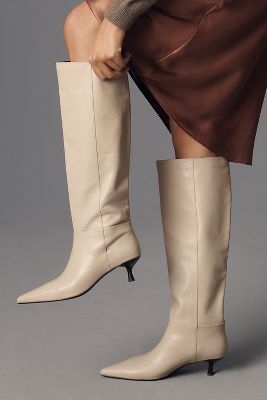VAGABOND SHOEMAKERS LYKKE TALL KITTEN-HEEL BOOTS 