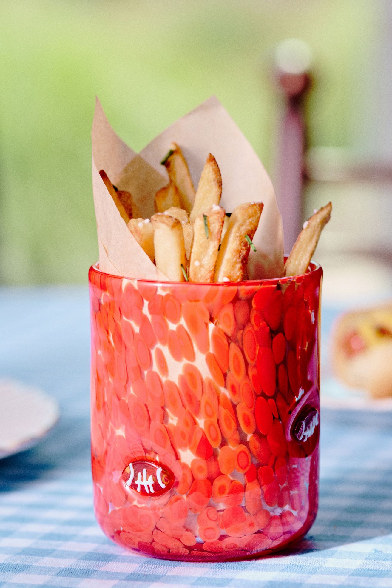 The Confetti Icon Juice Glass - Red Football, Standard, One Size