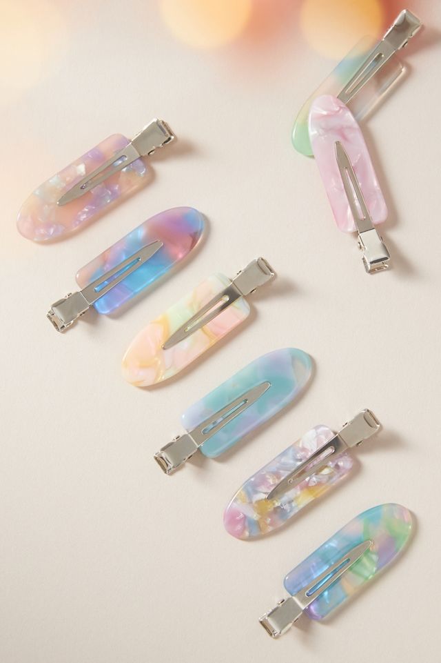 Celestial Shimmer Crease-Free Hair Clips, Set of 8 #1