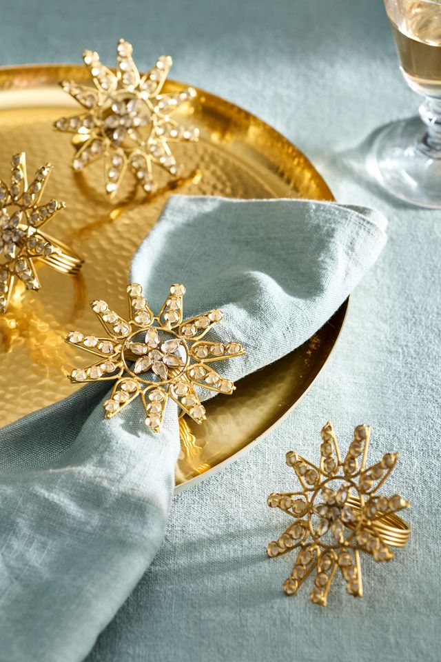 Flower Napkin Rings, Set of 4 #1