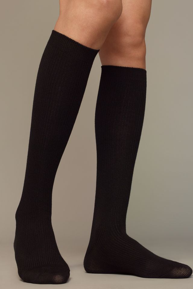 By Anthropologie Knee-High Ribbed Trouser Socks #1