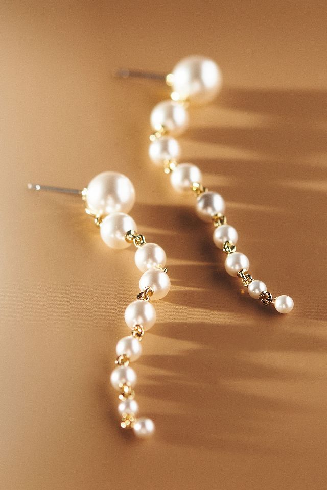 Anthropologie Pearl Dangle shops Earrings