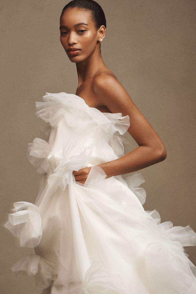 Sébastien Luke Tia Sweetheart A-Line Appliqué Wedding Gown #5