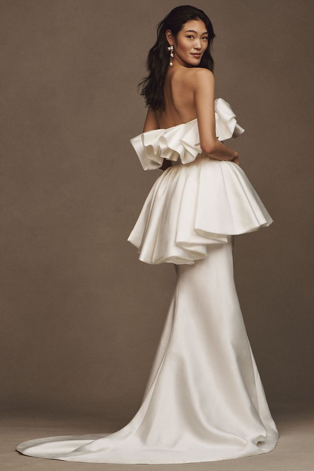 Sébastien Luke Carrie Ruffled Trumpet Wedding Gown #3