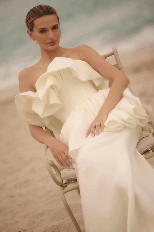 Sébastien Luke Carrie Ruffled Trumpet Wedding Gown #1