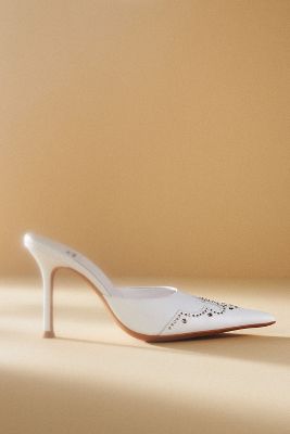 Shop Jeffrey Campbell Bite Me Mules In White