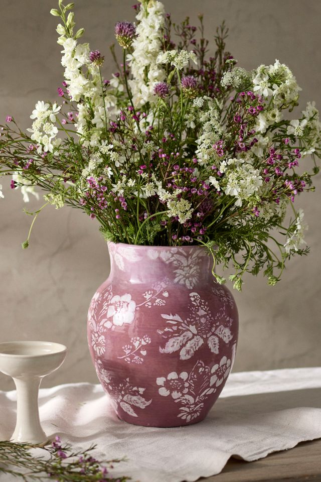 Mauve Floral Vase #1