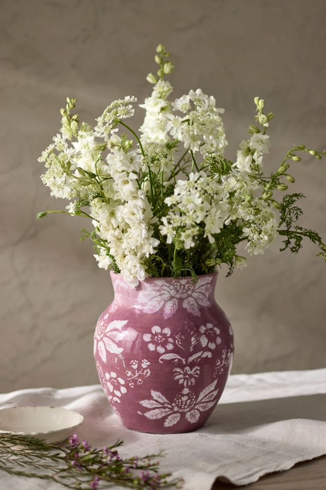 Mauve Floral Vase #2