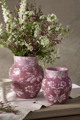 Mauve Floral Vase
