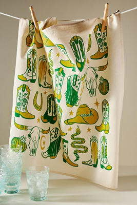 Calhoun & Co. Hey Cowgirl Oversized Dish Towel In Multicolor