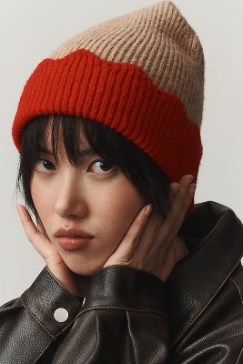 Shop Maeve Scallop Cuff Beanie In Multicolor