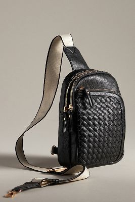 Shop Urban Originals X Anthropologie Woven Sling Bag In Black