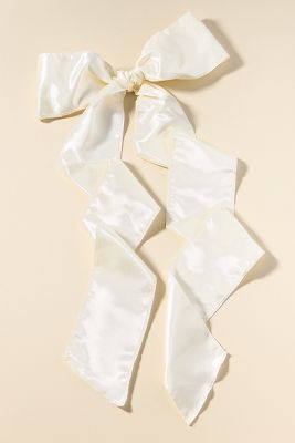 Room Shop Giant Satin Hair Ribbon In White