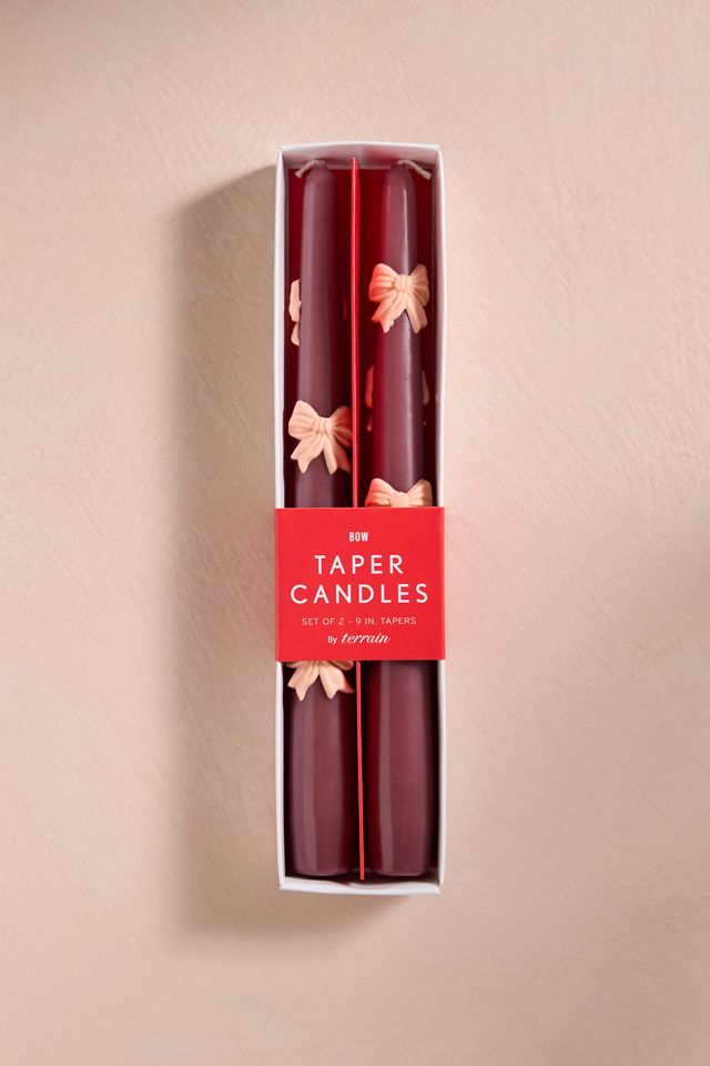 Bow Taper Candles, Set of 2 #3