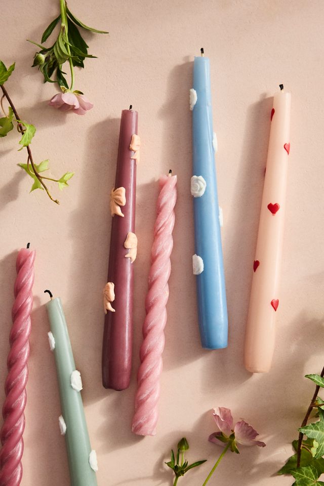 Rose Taper Candles, Set of 2 #2