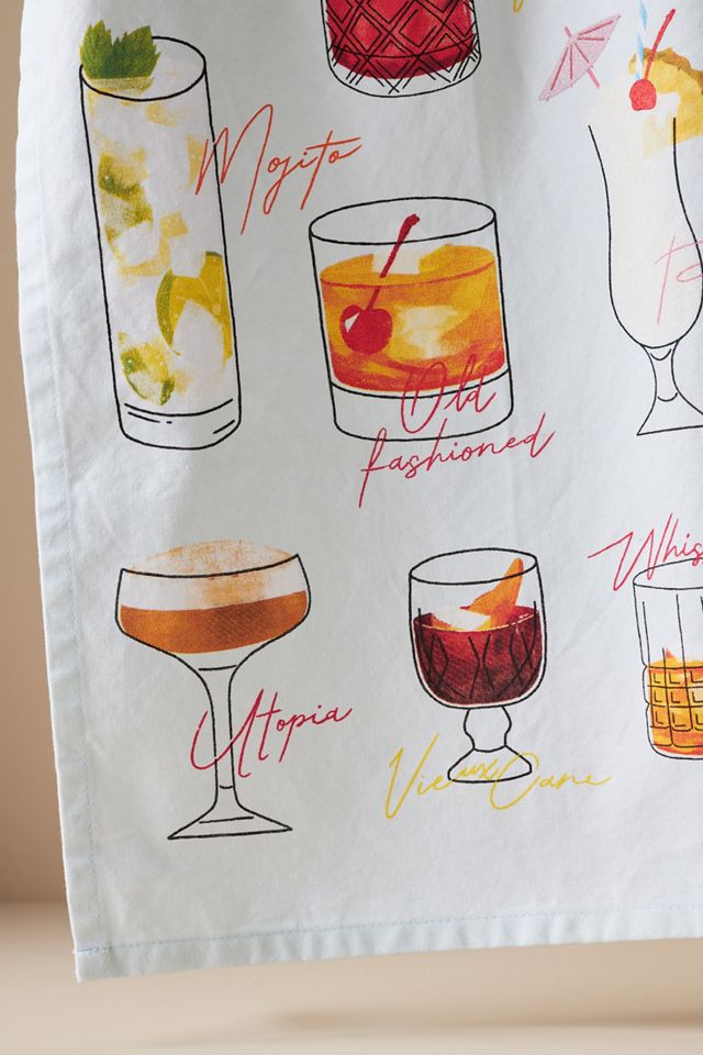 Drinks A-Z Dish Towel #1
