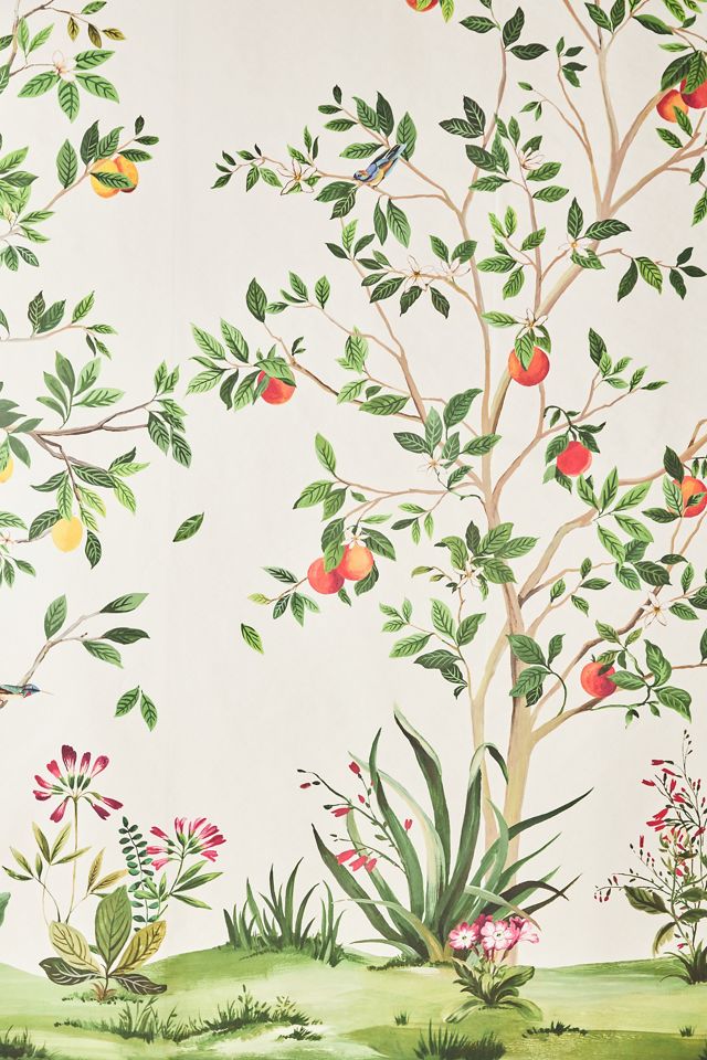 Citrus Grove Chinoiserie Wall Mural #2