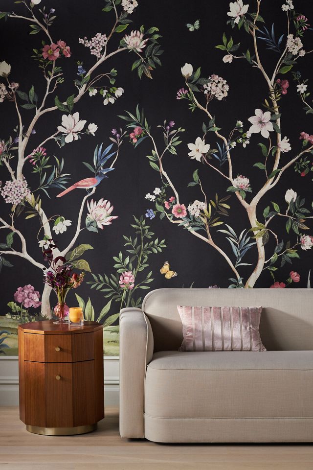 [Anthropologie] \"Magnolias 〜マグノリア〜 \" フレームアート New Anthropologie Magnolia Hime Handloom Wallpaper Red one
