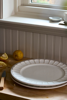 Anthropologie The Latte Stoneware Dinner Plates, Set Of 4: Boulevard Edition