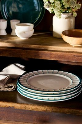 The Latte Stoneware Dinner Plates, Set of 4: Boulevard Edition