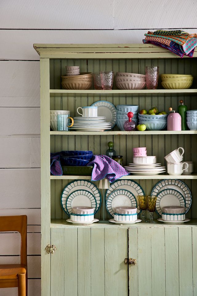 The Latte Stoneware Dinner Plates, Set of 4: Boulevard Edition #3