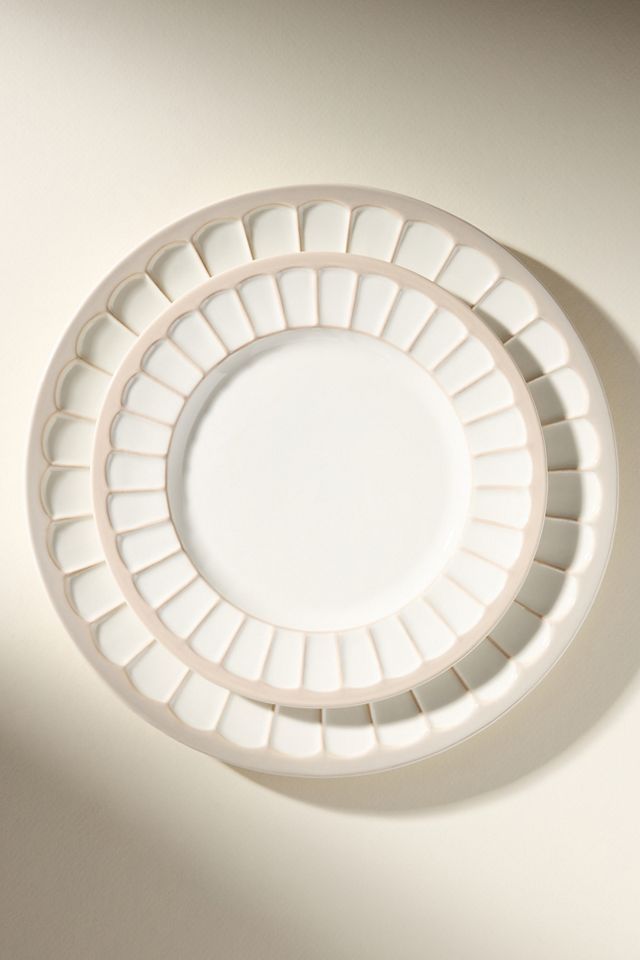 The Latte Stoneware Side Plates, Set of 4: Boulevard Edition #1