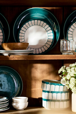 Anthropologie The Latte Stoneware Side Plates, Set Of 4: Boulevard Edition