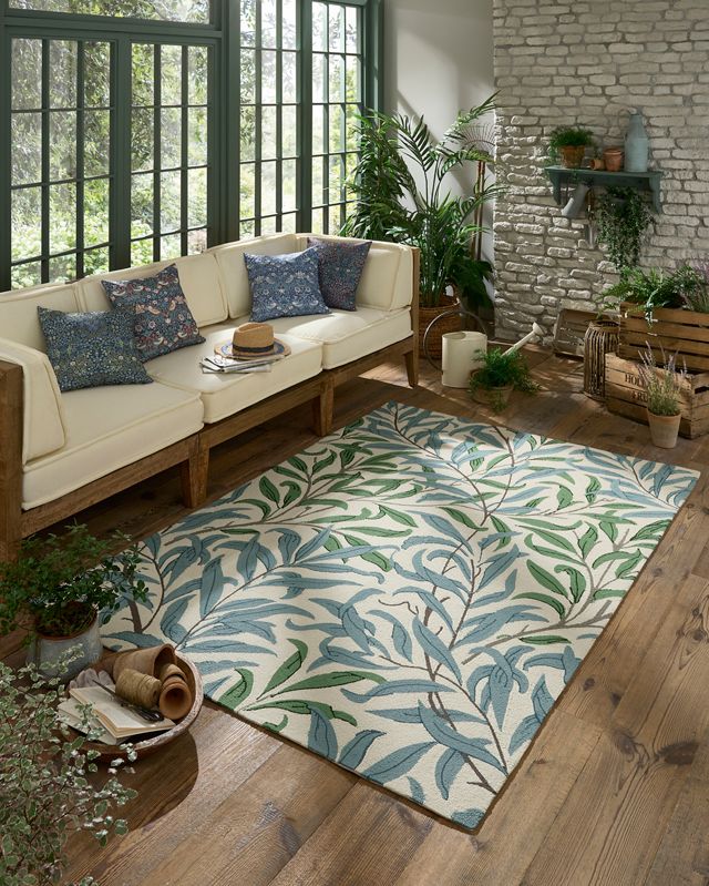 Morris & Co. Willow Bough Leafy Arbor Outdoor Rug #1
