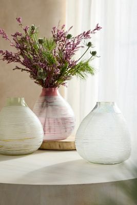 TERRAIN CUT GLASS LUSTER VASE 