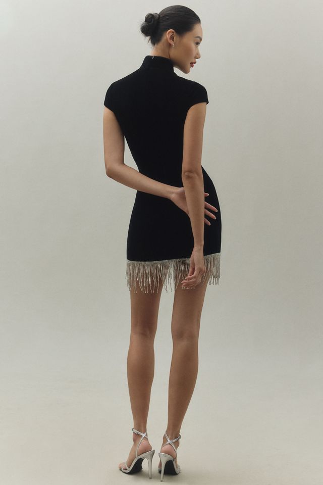 SAU LEE Margaux Velvet Mini Dress #1