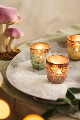 Mercury Tea Light Holders, Set of 2
