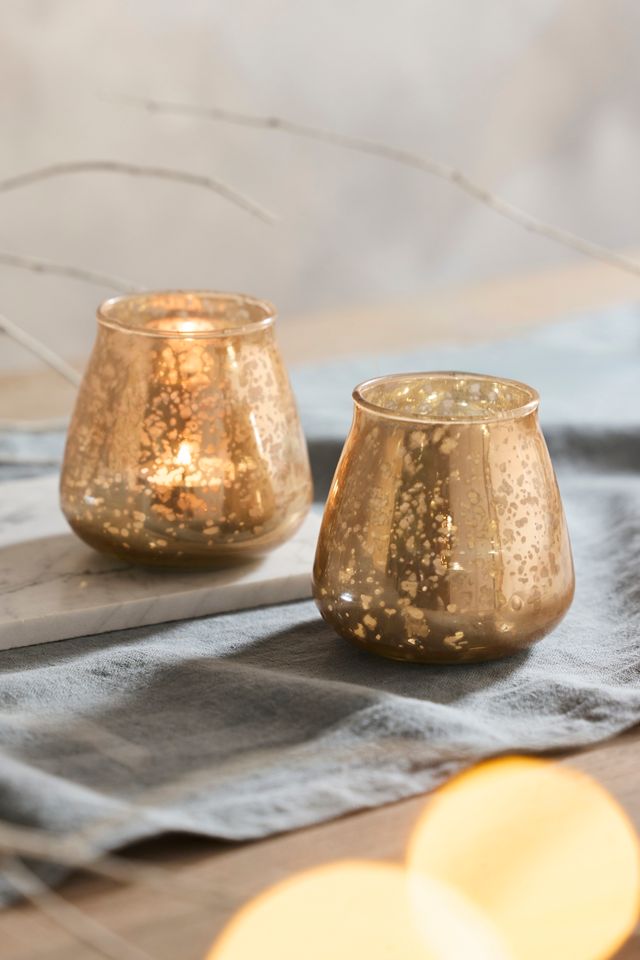 Distressed Rose Mercury Votive Holder #2
