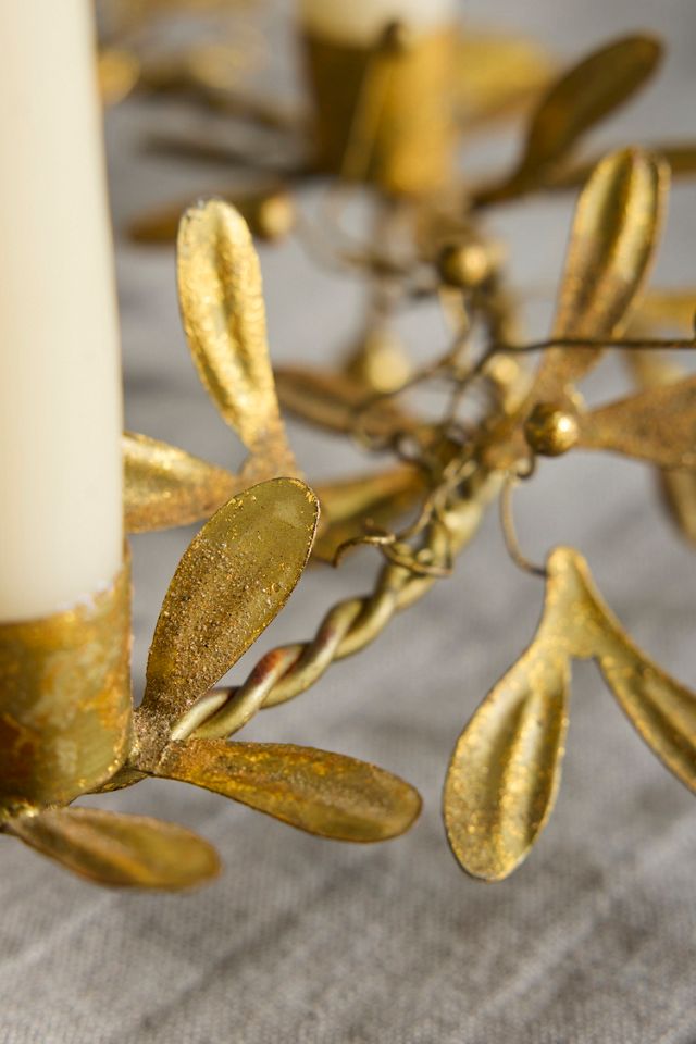 Golden Wreath Taper Holder #1