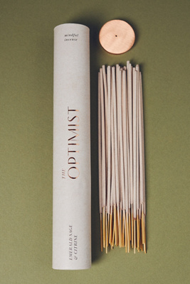 Anthropologie The Optimist Fresh Emerald Sage & Citrine Incense Sticks