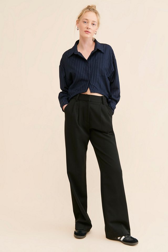 Flat White Cinched Side Buttondown #3